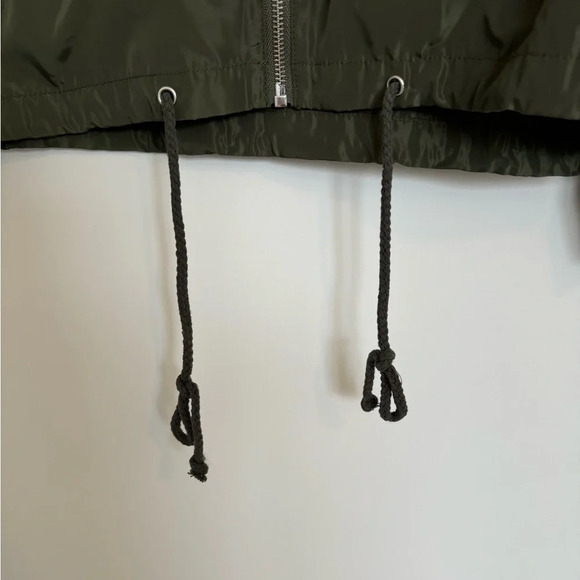 Shine star Women’s Army Green Wind Breaker Rain Jacket Size Medium NWT - Picture 5 of 9